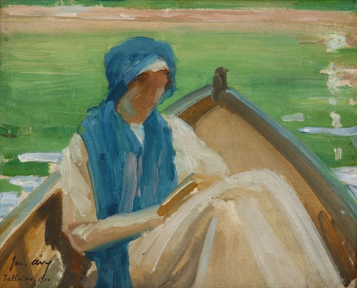 Lettura in barca, Talloires, 1910